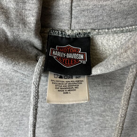 Harley Davidson Fort Wayne Indiana Hoodie Adult Gray Large Graphic - Picture 4 of 16